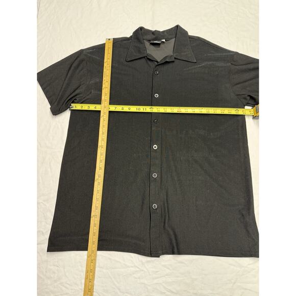 Positano Charlie Lapson Shirt Men’s 2XL /Club Shirt Shimmery Black • Made USA - Picture 9 of 9